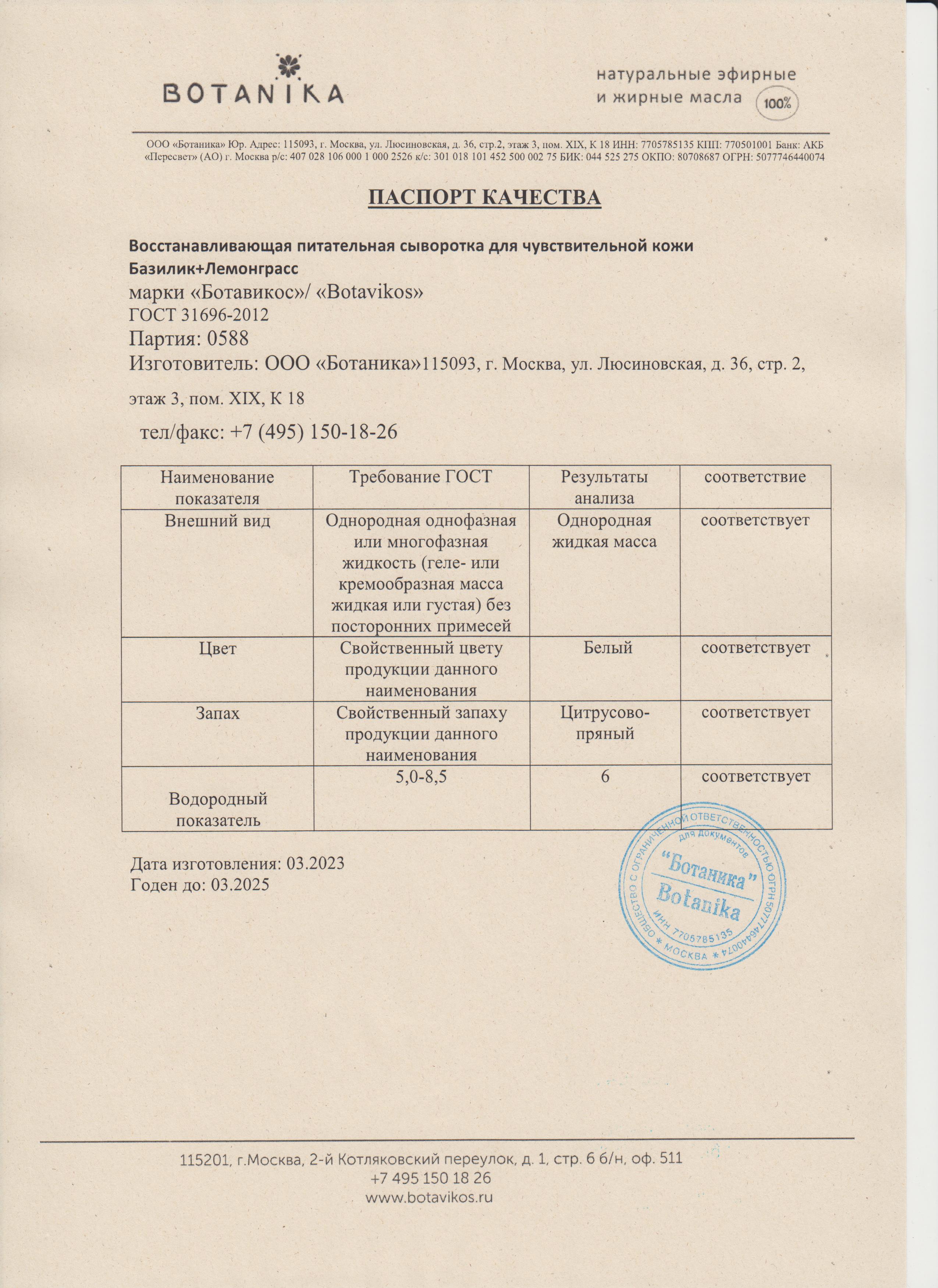 Паспорт №032023